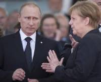 Путин, Олланд и Меркель вышли к журналистам